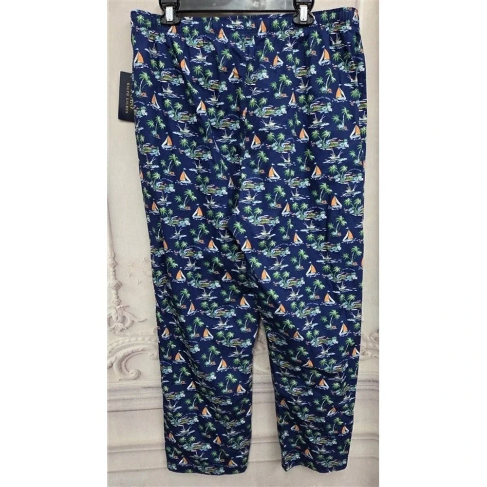 NWT Ralph Lauren XL Classic Woven Sleep Pants Pajama Tropical Island 131140 - Picture 3 of 5
